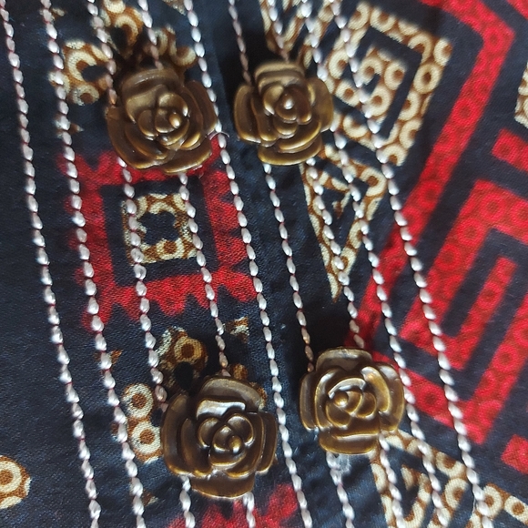 Geometric patterned cotton tunic - Picture 4 of 7